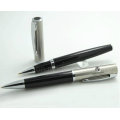 Diamond Champagne and Black Color Metal Roller Pen with Logo